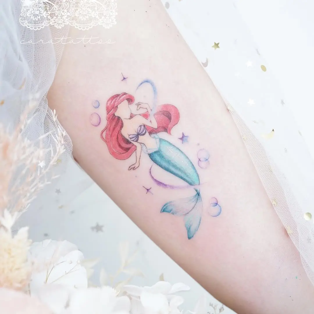Charming Ariel Tattoo for Disney Fans