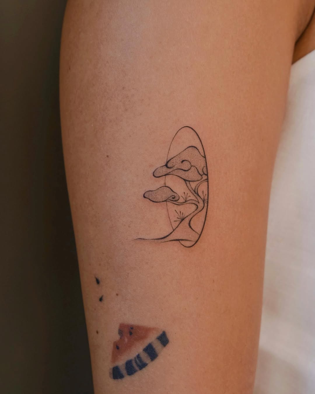 Stylish minimalist tree tattoo design