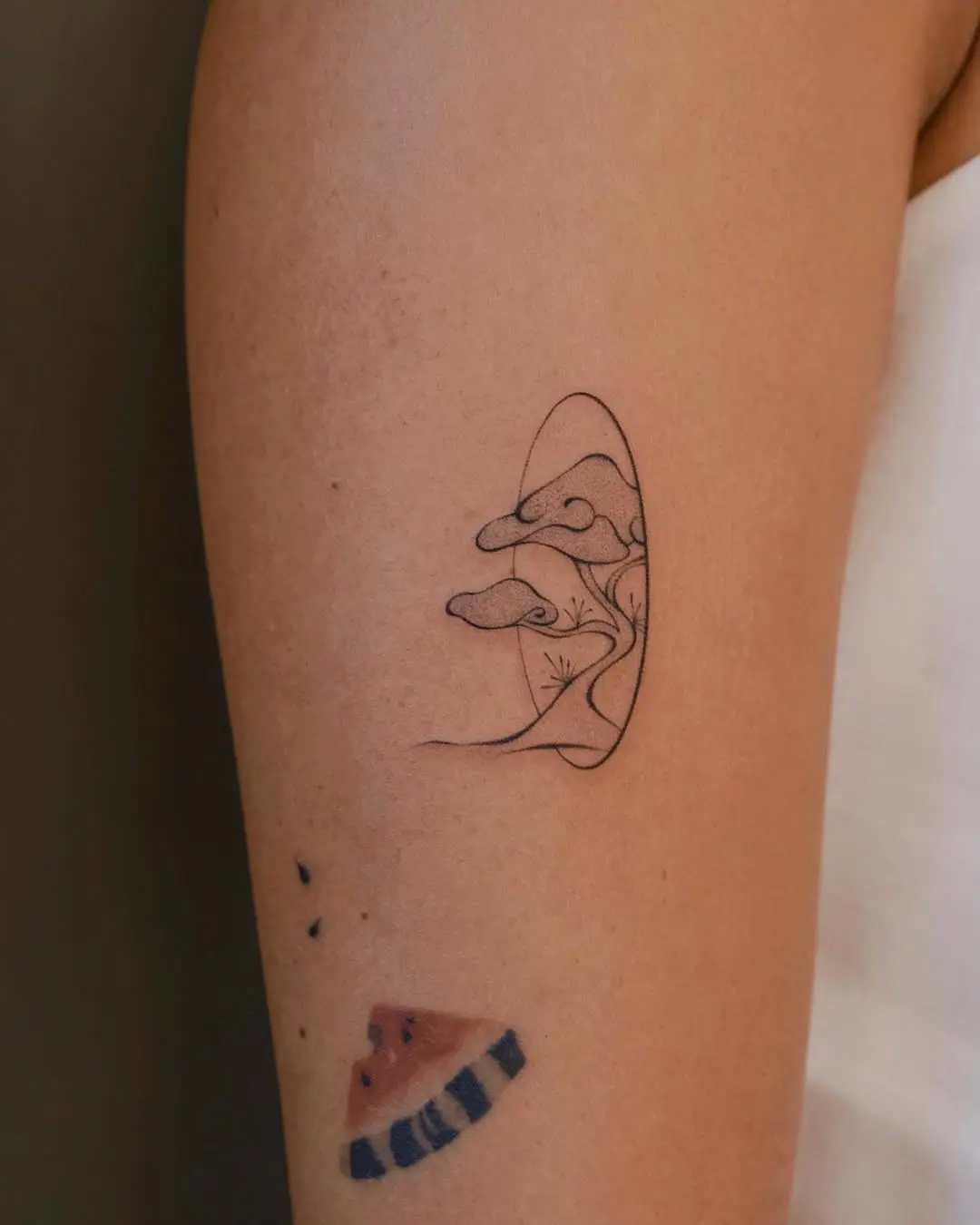 Stylish minimalist tree tattoo design
