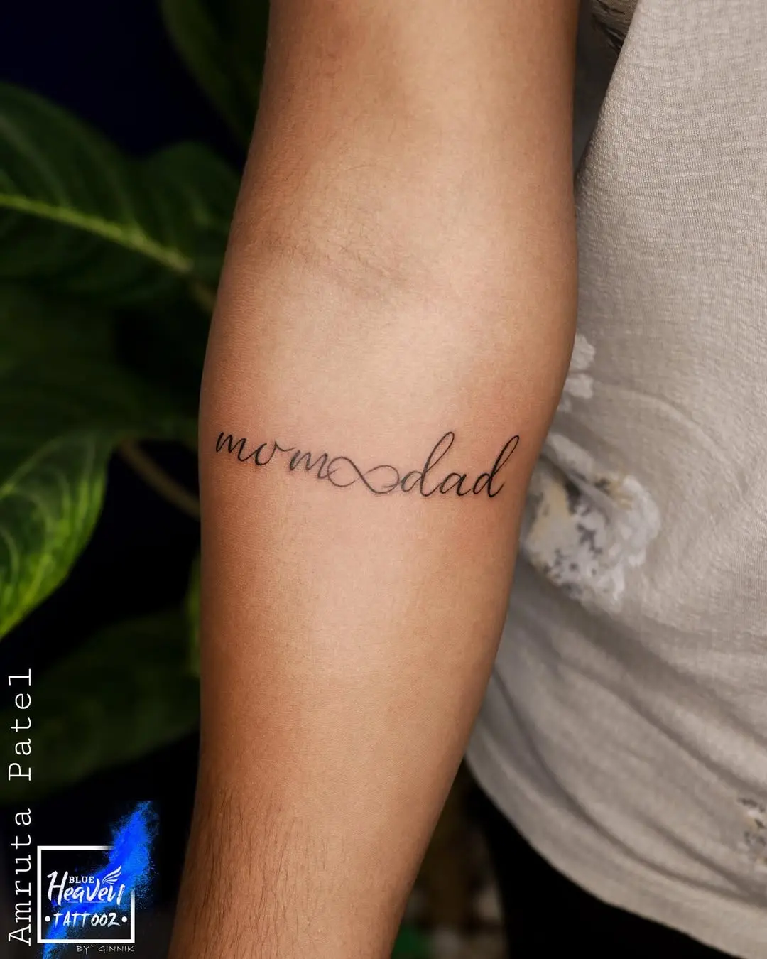 Timeless homage to mom and dad tattoos