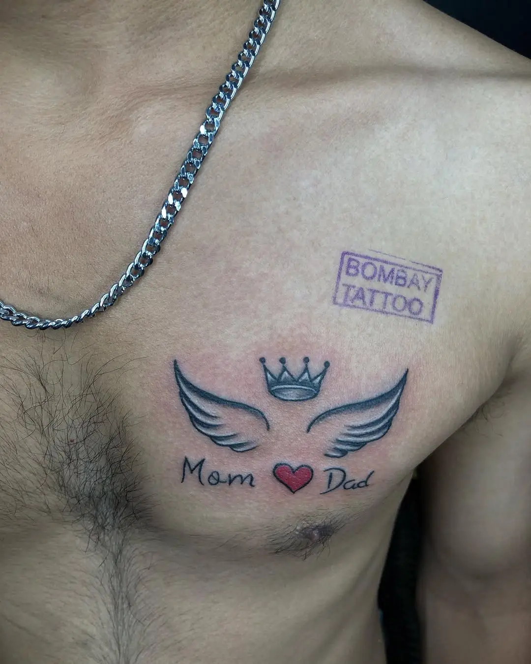 Heartfelt Mom and Dad Tribute Tattoo