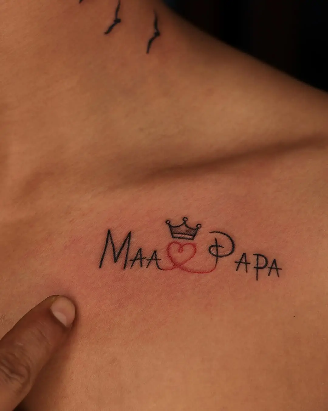 Heartwarming tattoo celebrating parental love