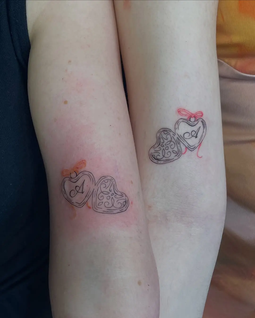 Beautiful heart tattoos symbolizing love and connection