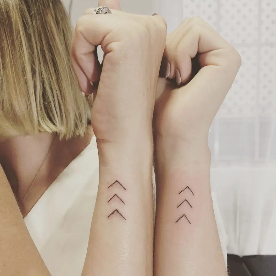 Simple Arrow Tattoos Representing Love