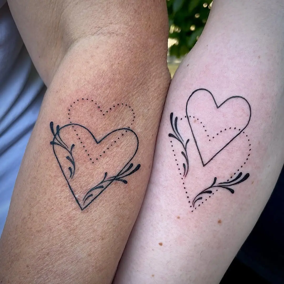 Connected hearts symbolizing love and bond