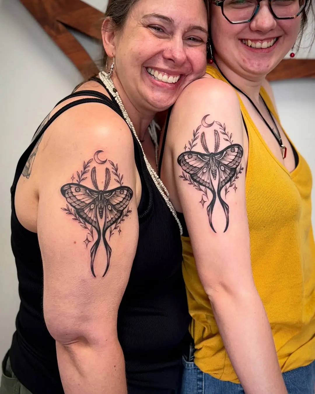 Bonding Art: Elegant Moth Tattoos