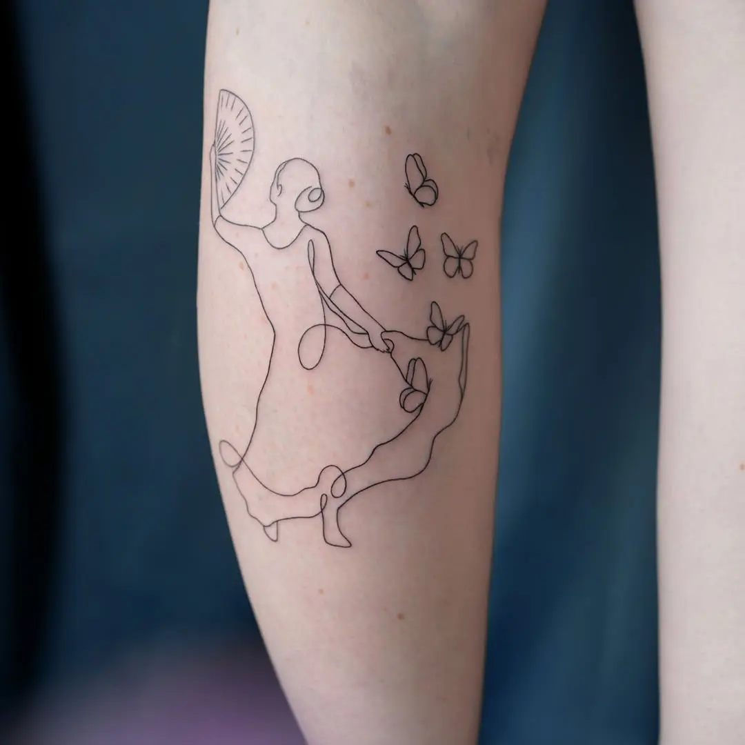 Elegant representation of dance and nature