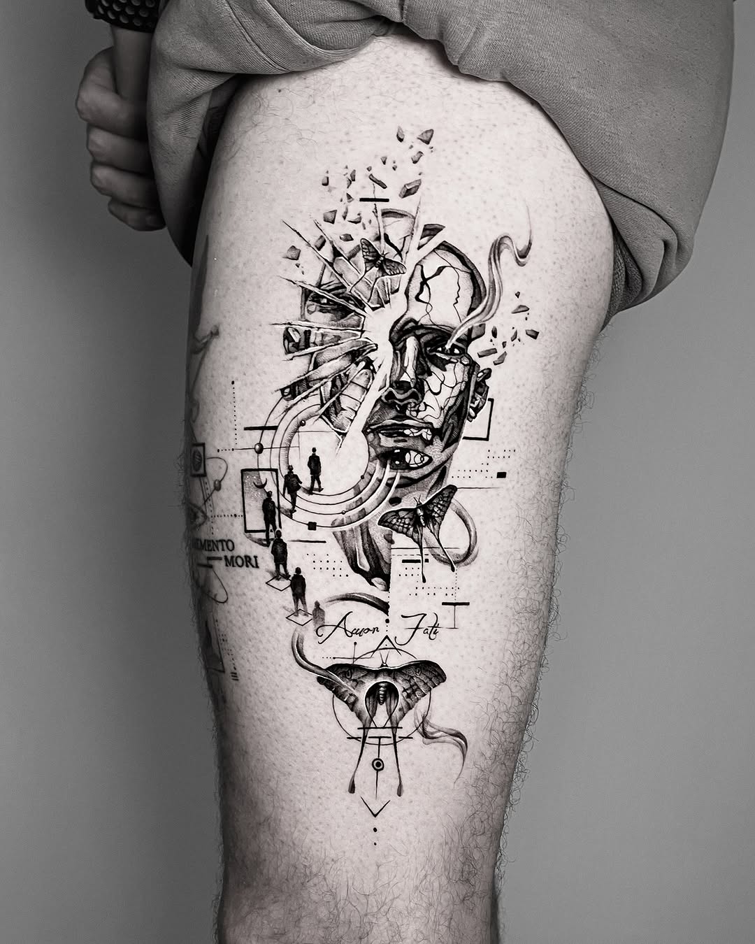 Intricate hybrid art embodying transformation themes