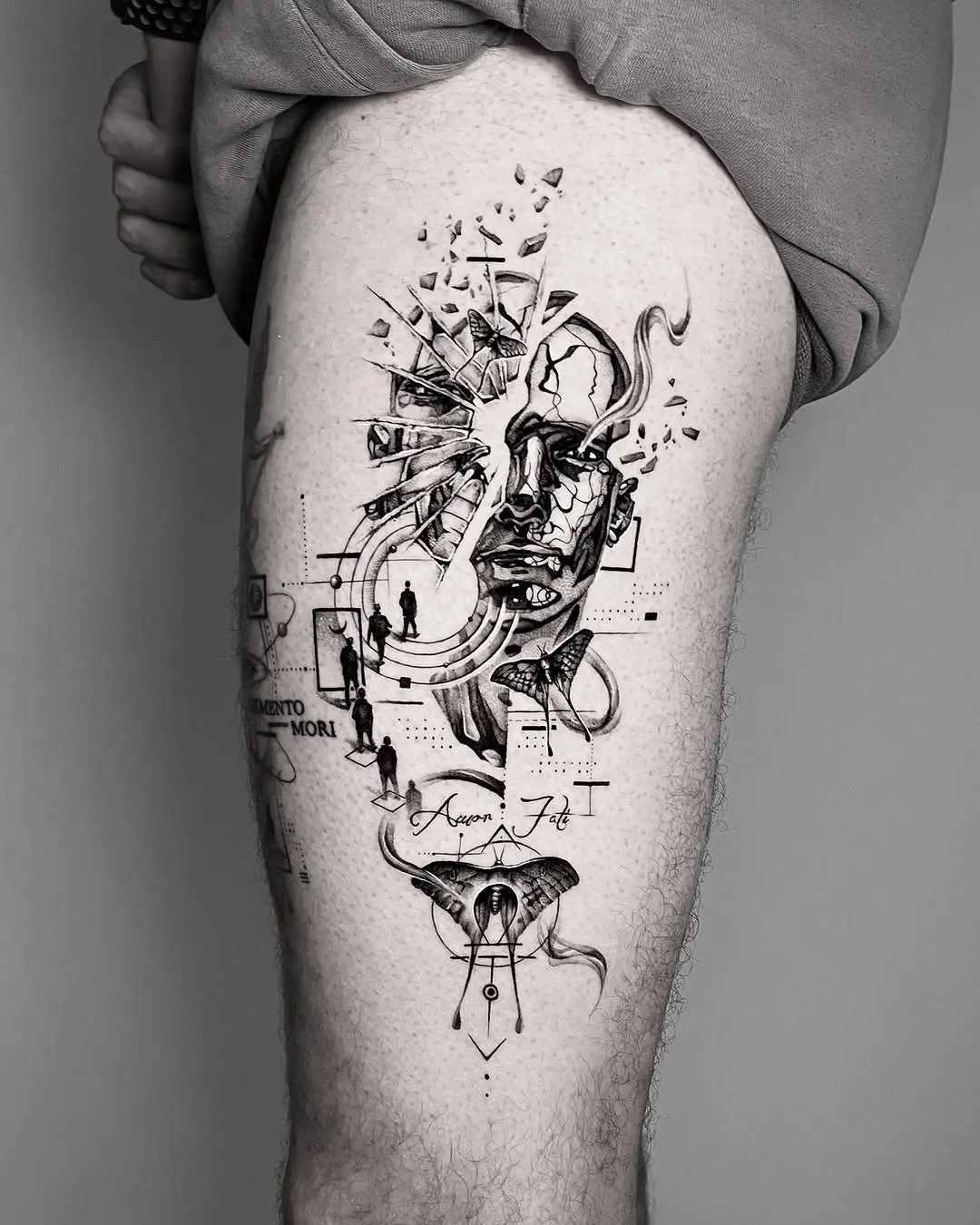 Intricate hybrid art embodying transformation themes