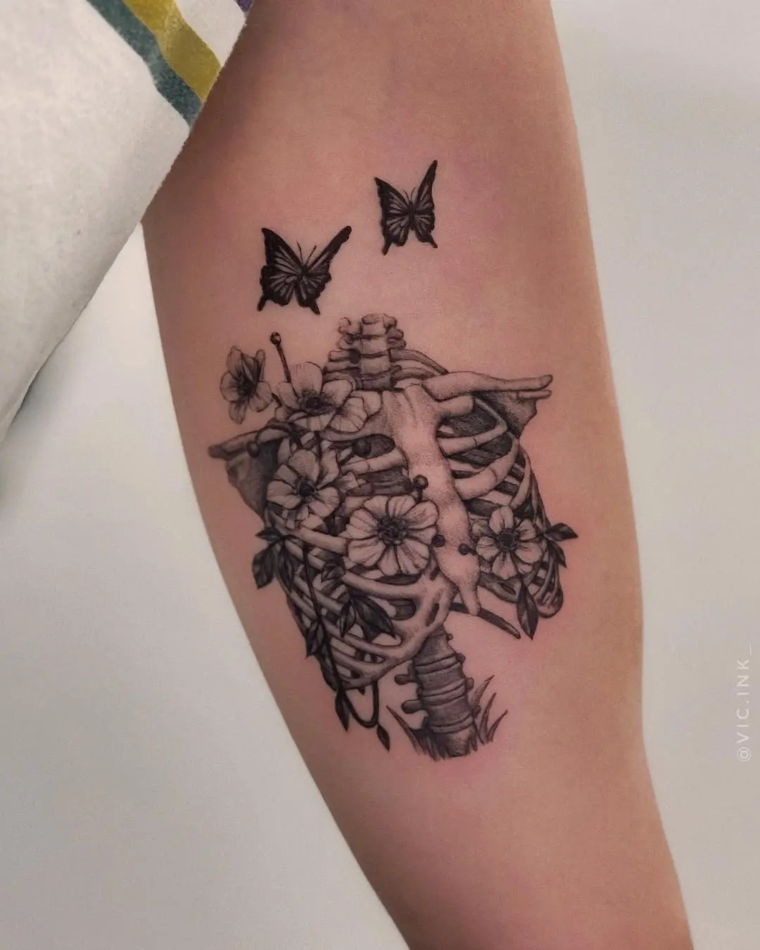 Symbolic rebirth through nature and butterflies