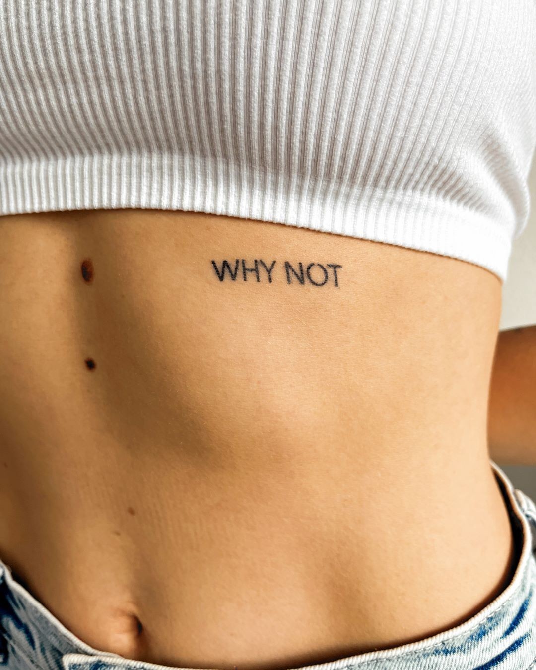 Simple yet profound minimalist tattoo phrase