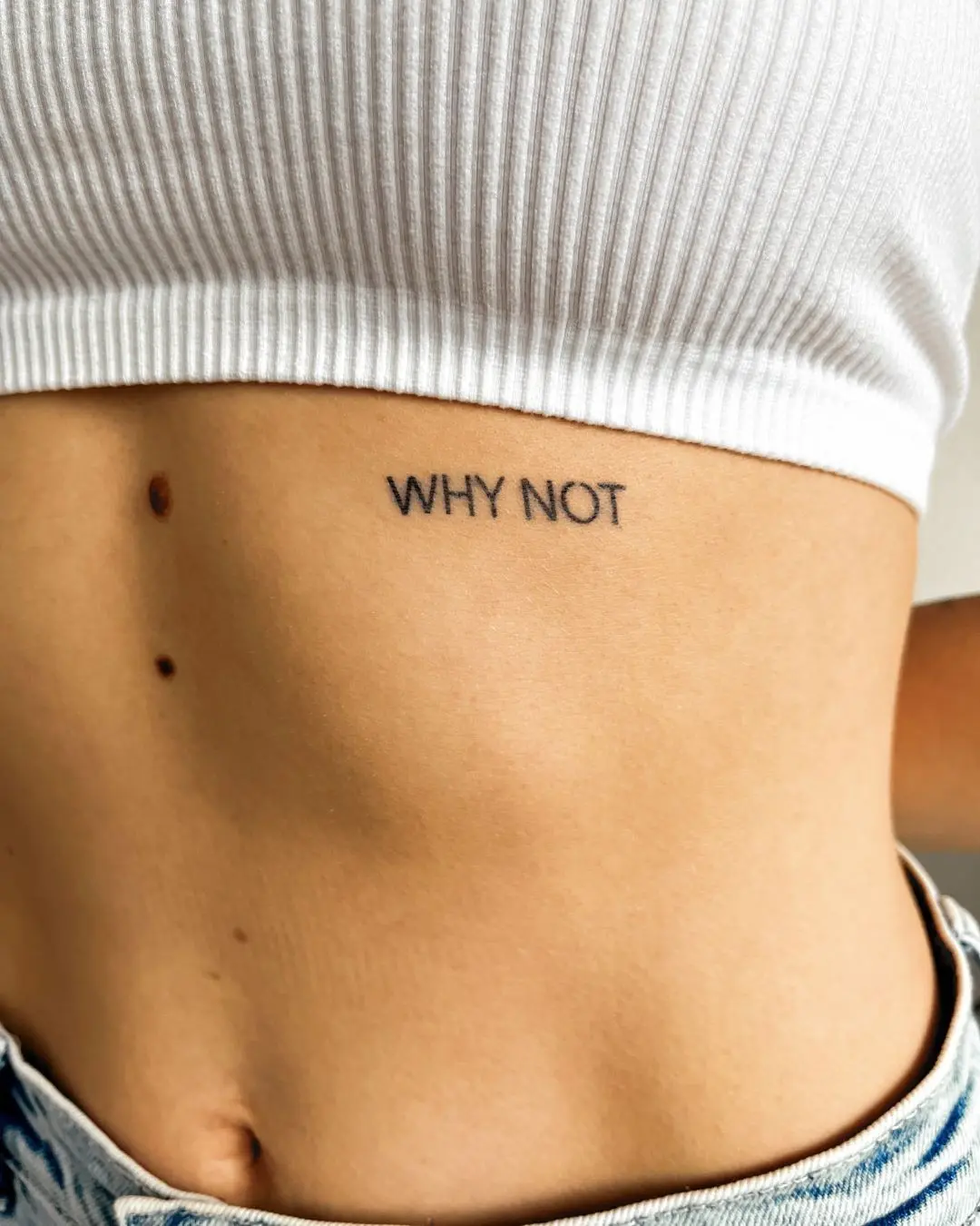 Simple yet profound minimalist tattoo phrase