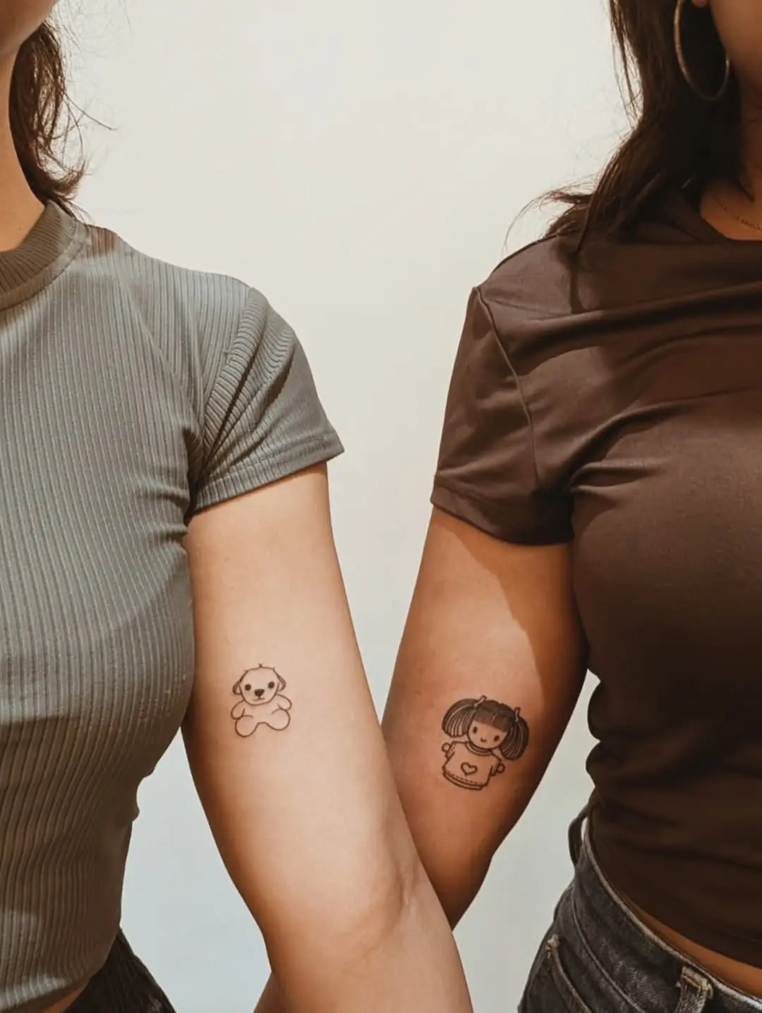 Adorable matching tattoos for siblings