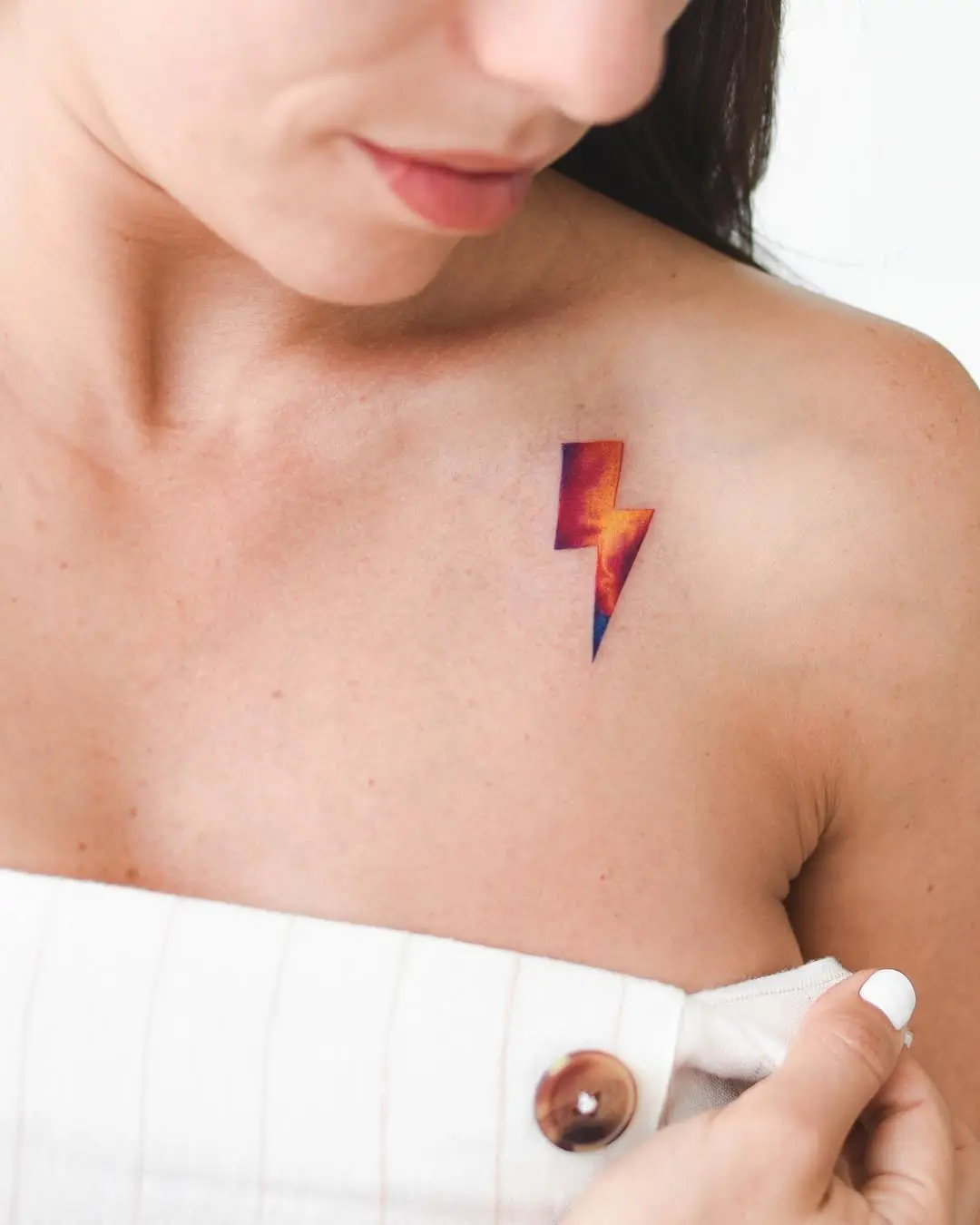 Vibrant lightning bolt showcasing inner strength