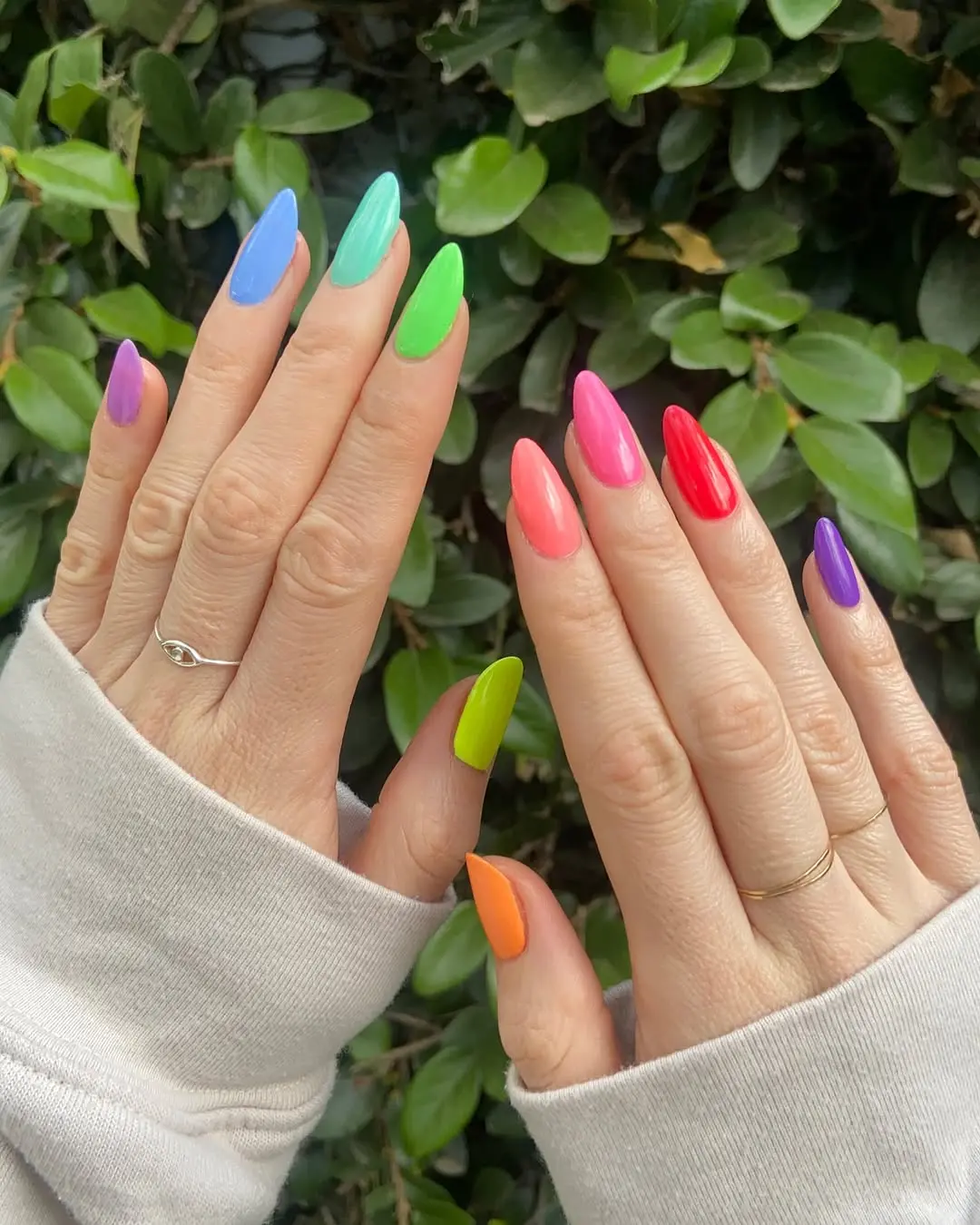 Colorful Rainbow Nails for a Fun Look