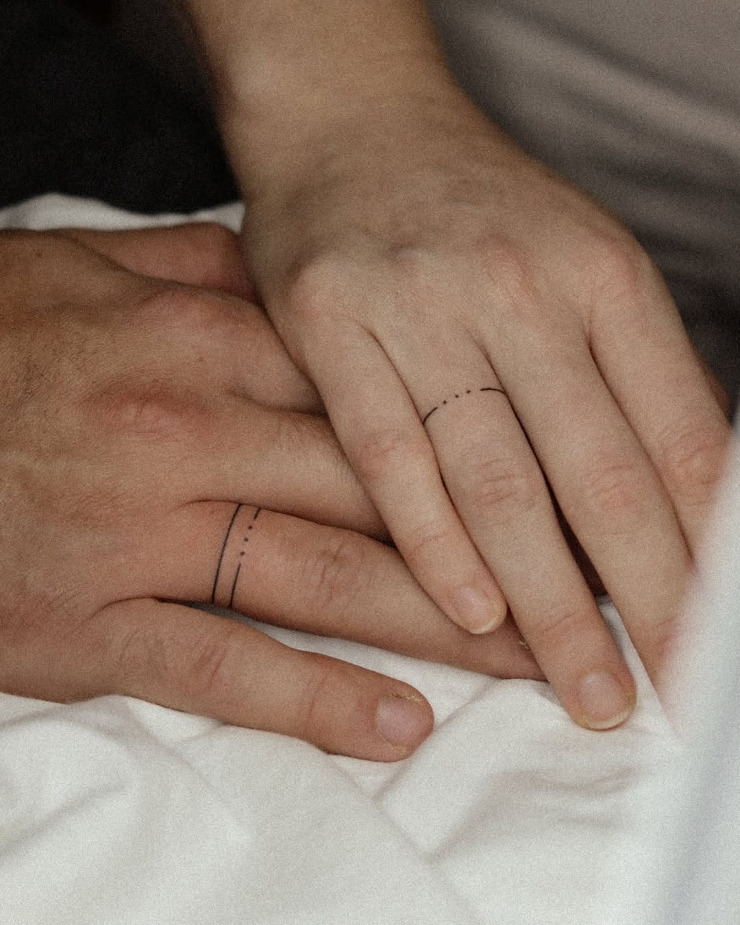 Minimalistic line tattoo representing eternal love