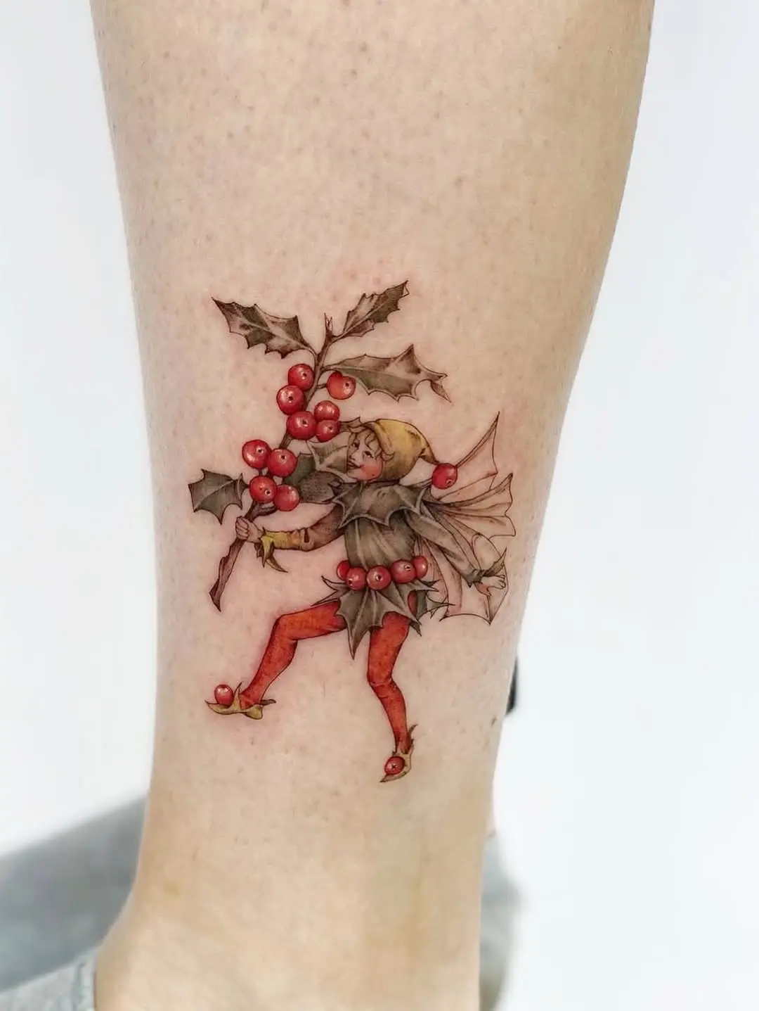 Enchanting fairy celebrating winter's charm