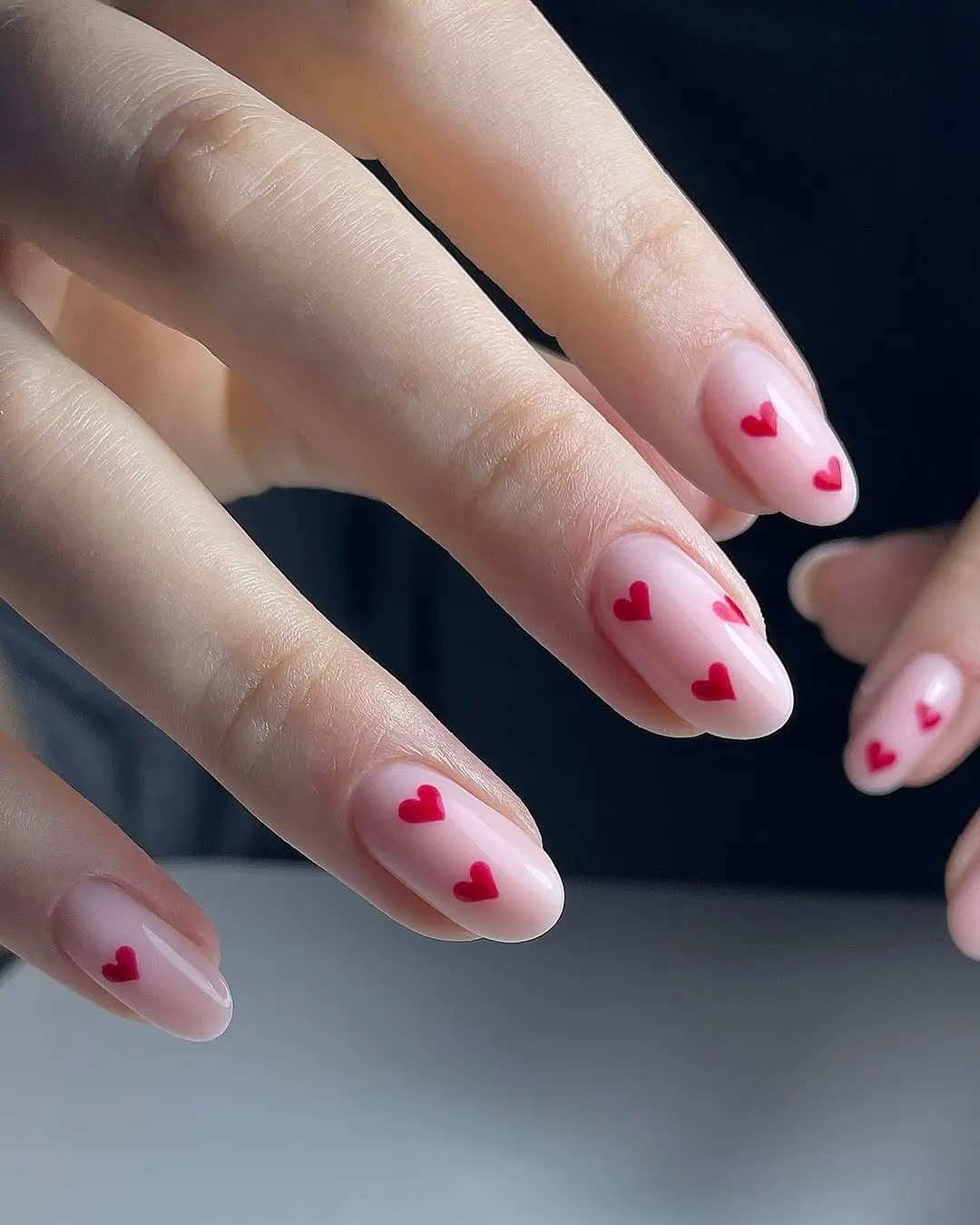 Charming heart nail design for a playful touch