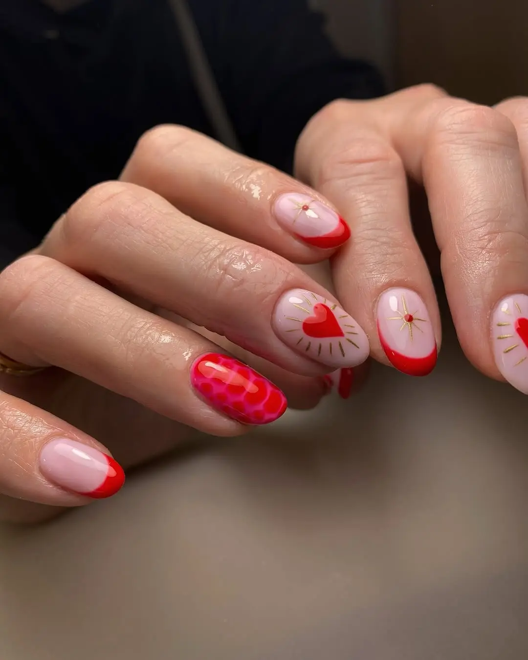 Charming heart nail art for a playful touch