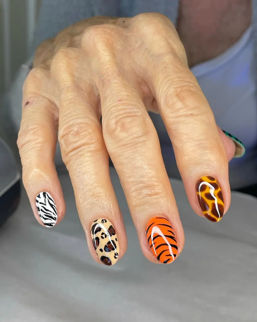 Vibrant leopard print nail art inspiration