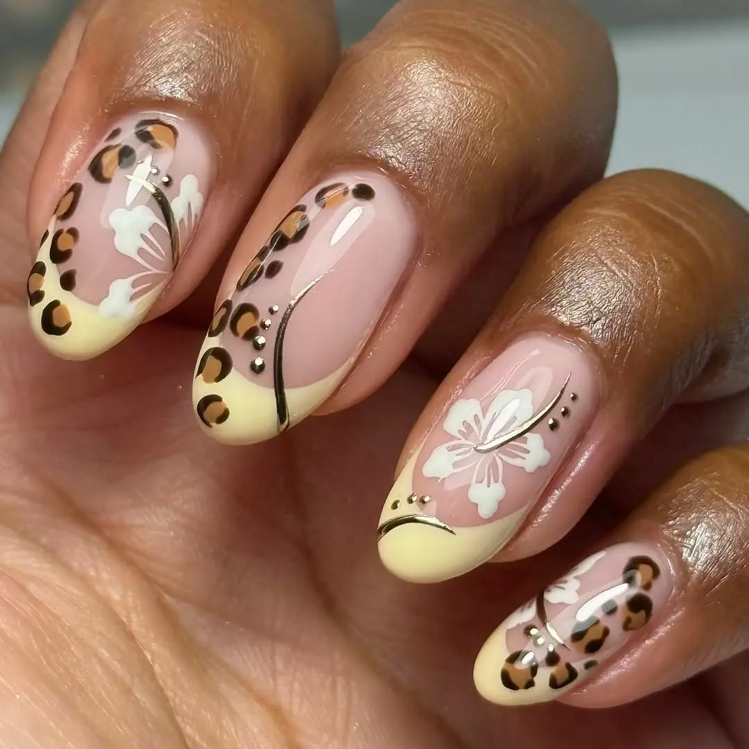 Chic Leopard Print with Floral Accents