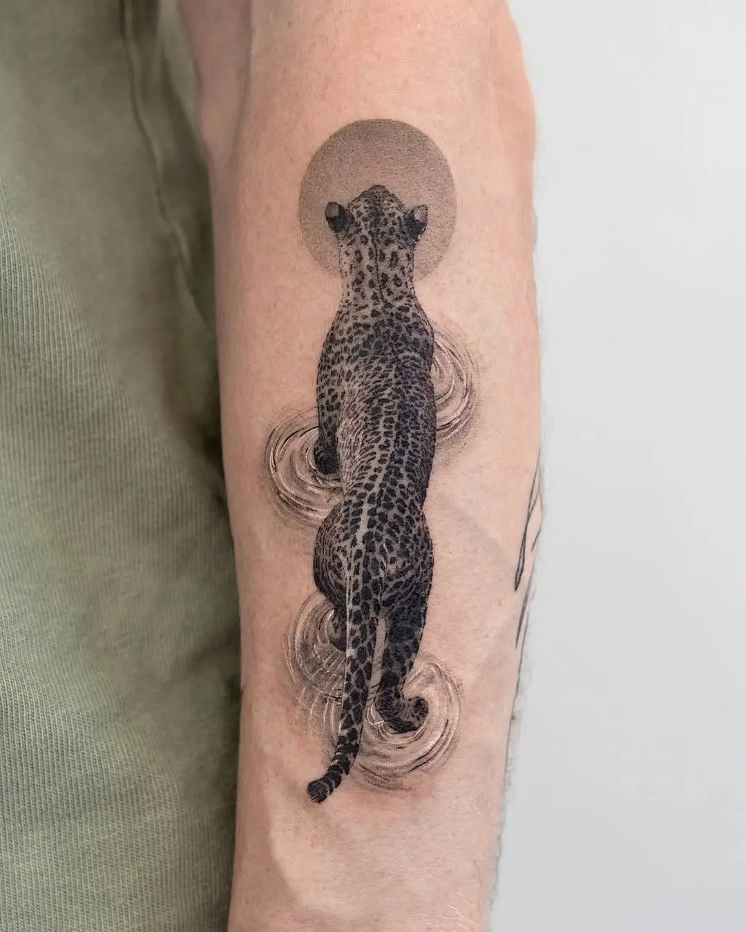 Stunning Leopard Tattoo with Unique Design Elements