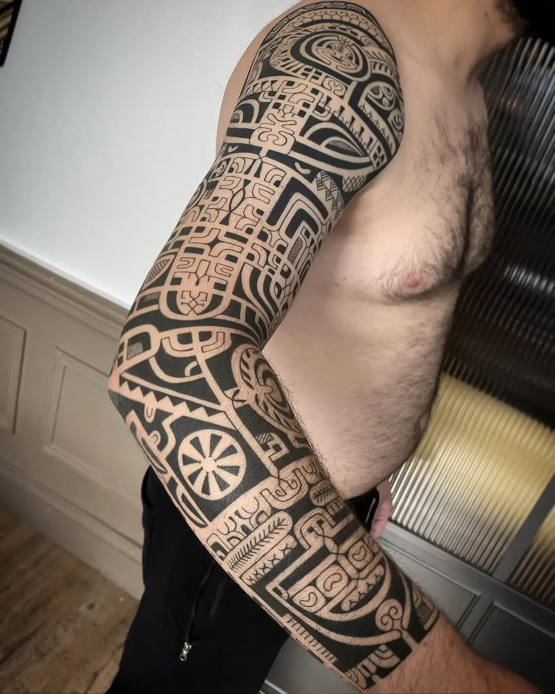 Traditional Marquesan Tattoo Sleeve Design