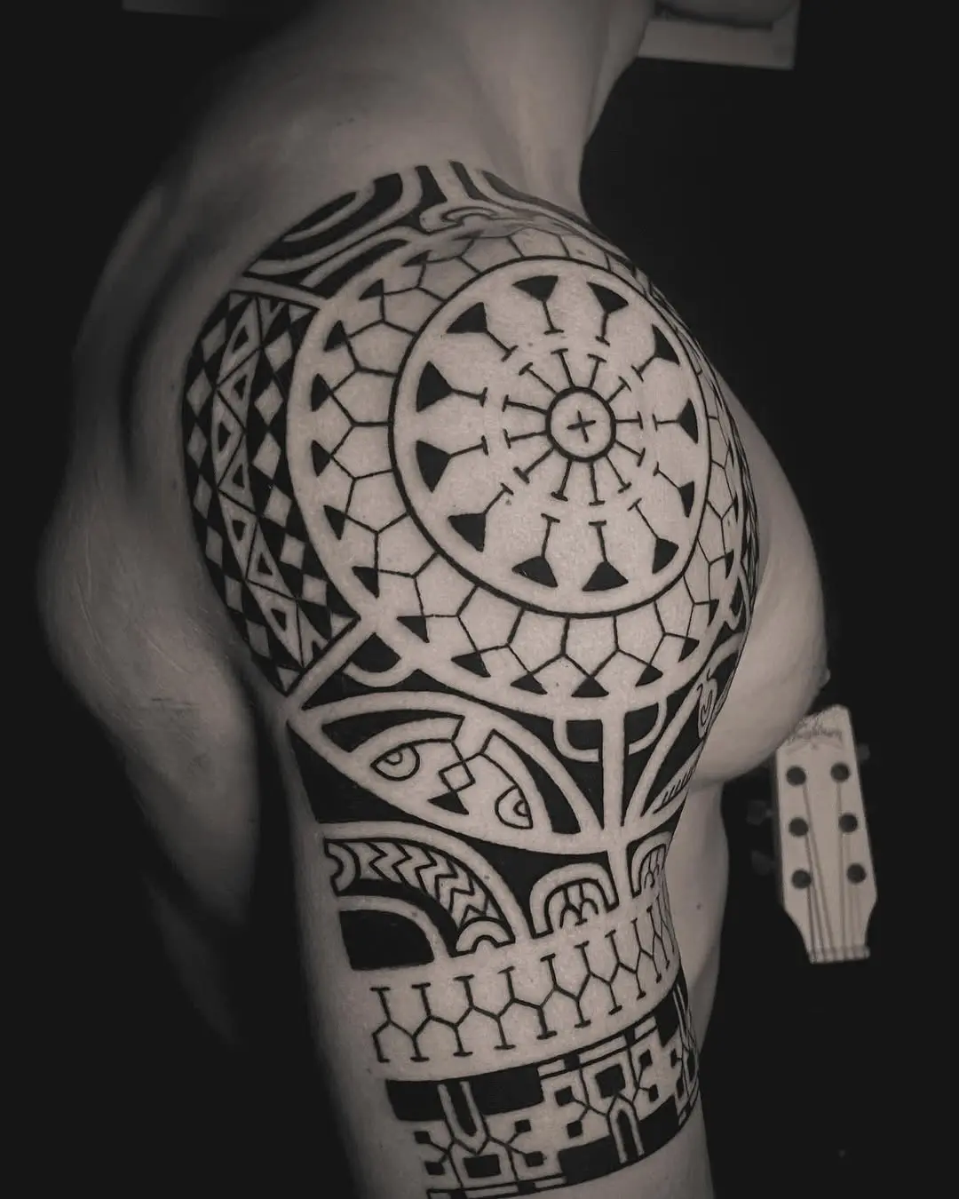 Elegant Marquesan tattoo showcasing cultural heritage