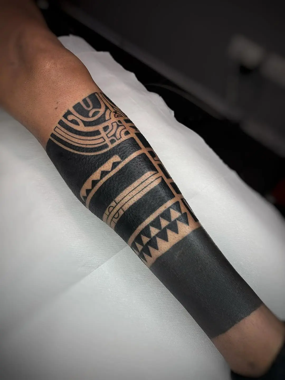 Intricate Marquesan tattoo showcasing cultural heritage