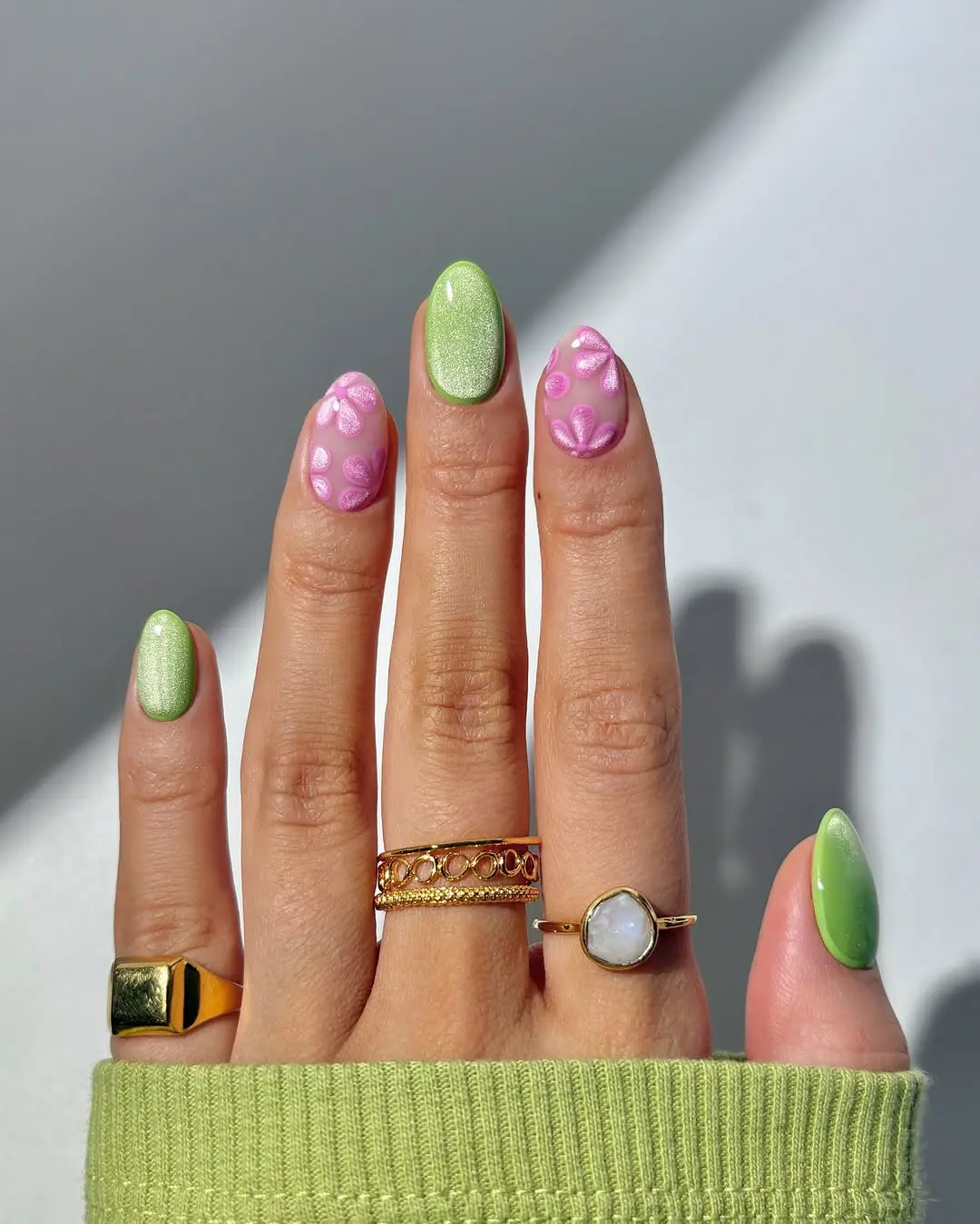 Vibrant floral summer nail design inspiration