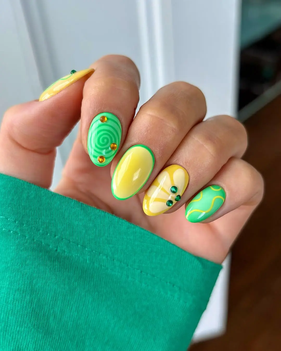 Vibrant summer nails with playful designs