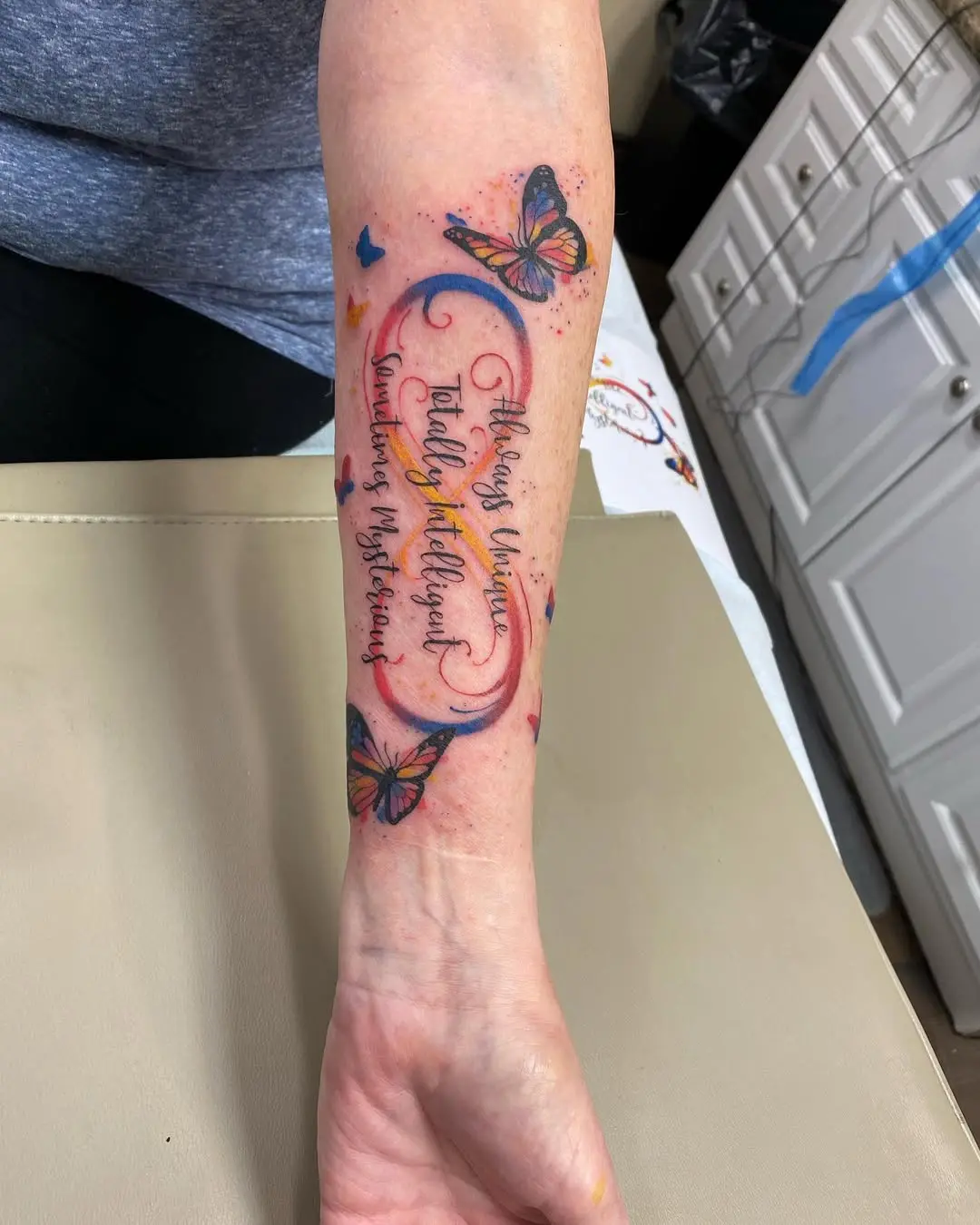 Colorful tribute to autism with butterflies