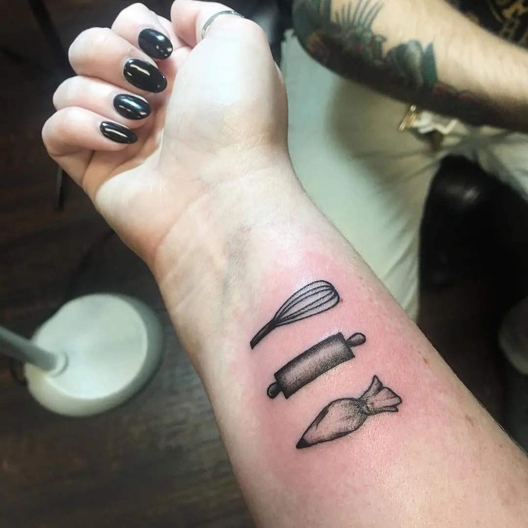 Charming Baking Tools Tattoo Collection