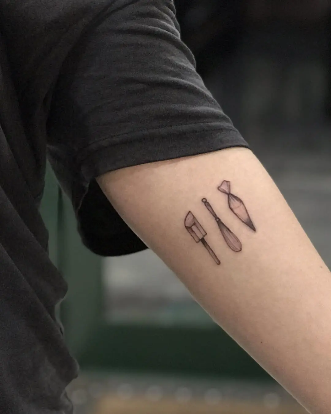 Stylish Baking Tools Tattoo for Culinary Lovers
