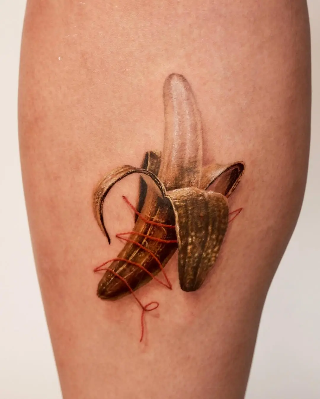 Artful Banana Tattoo With Realistic Detailing