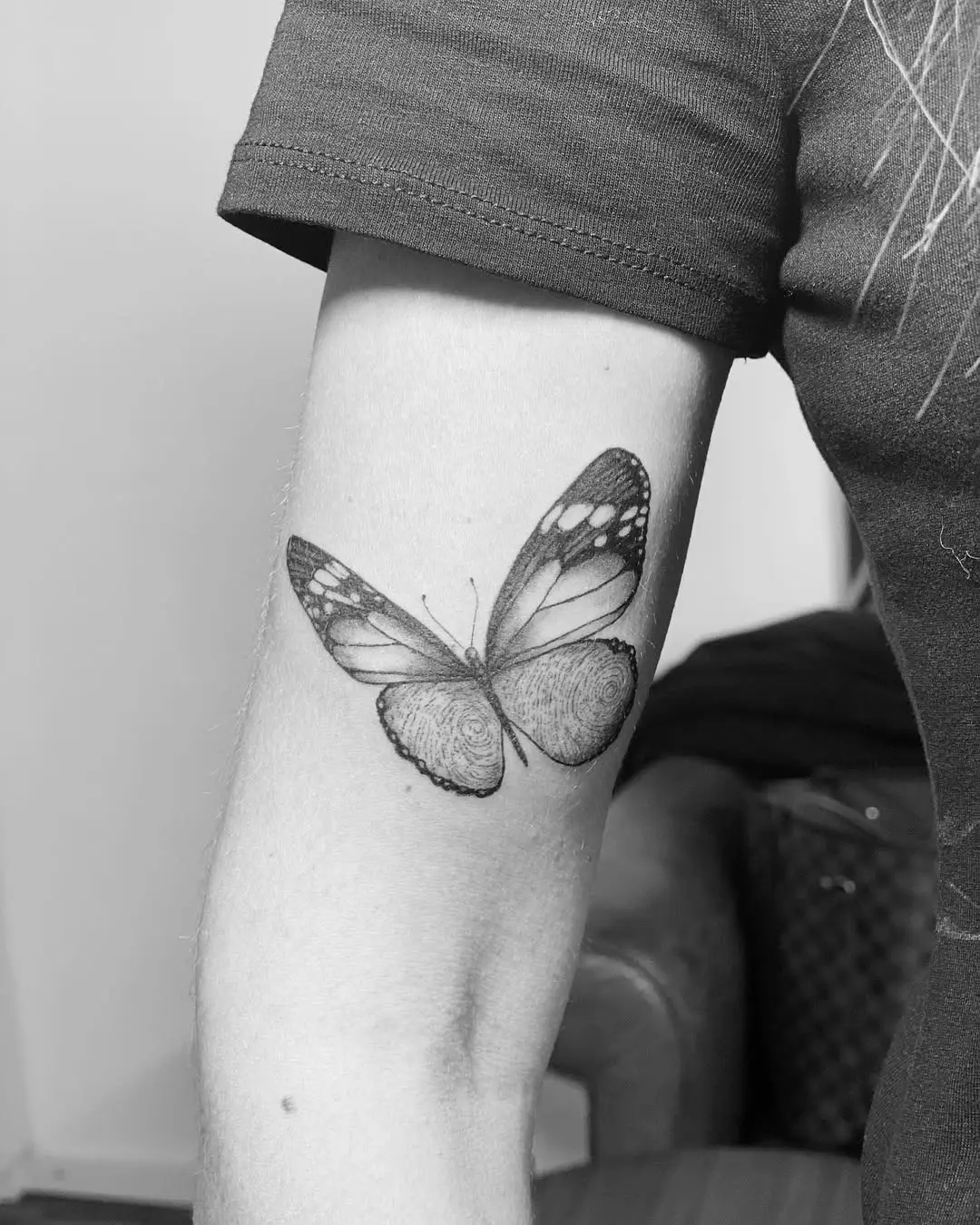 Elegant butterfly tattoo with unique details