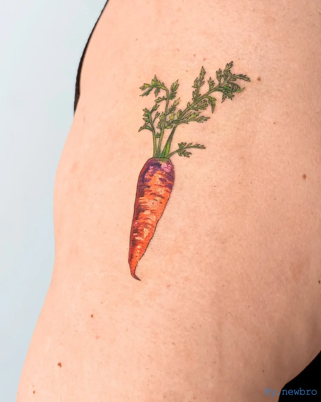 Vibrant Carrot Tattoo on Skin