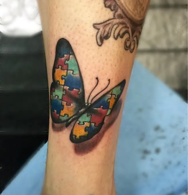 Vibrant butterfly symbolizing autism awareness and growth