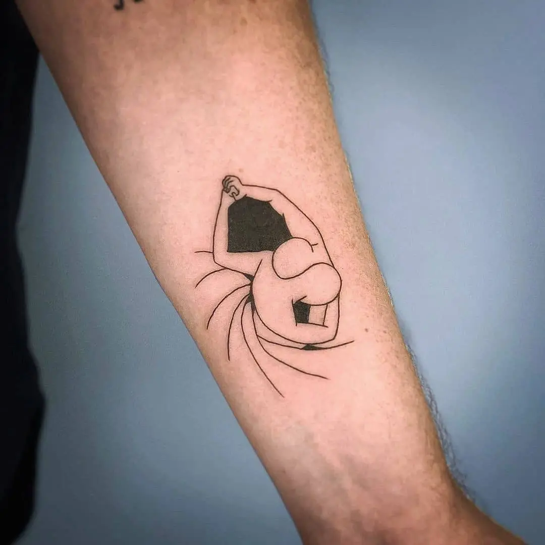 Elegant ballet dancer tattoo exuding grace