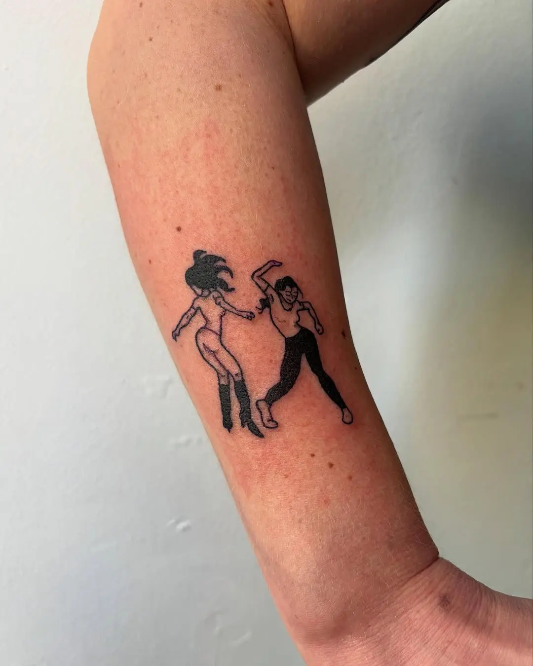 Stylish dance tattoos with vibrant movement