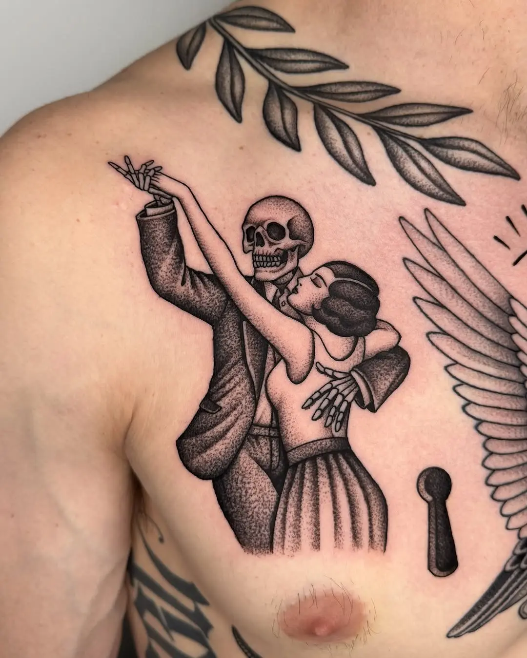 Elegant dance of life and death in ink