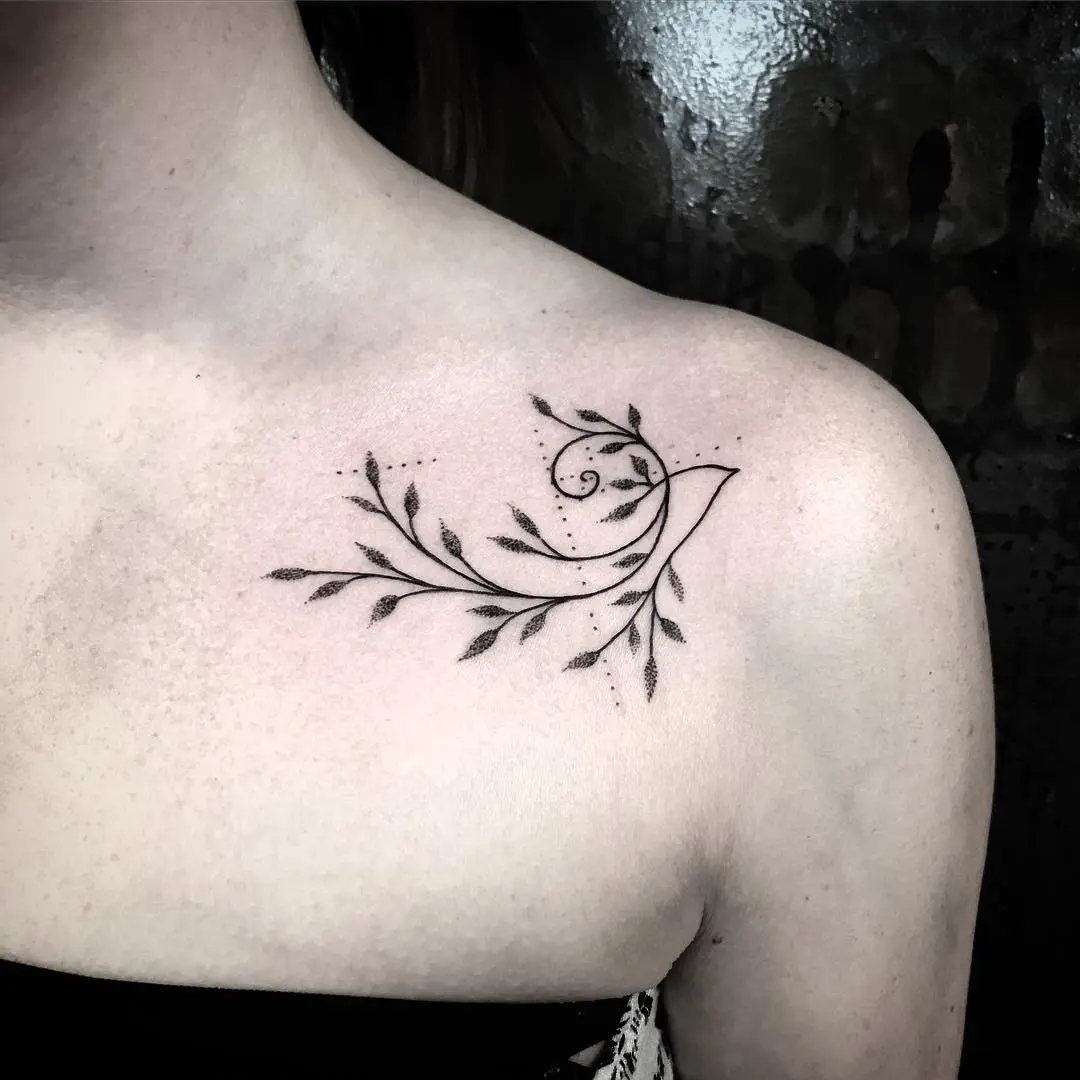 Elegant Fibonacci-inspired floral tattoo design