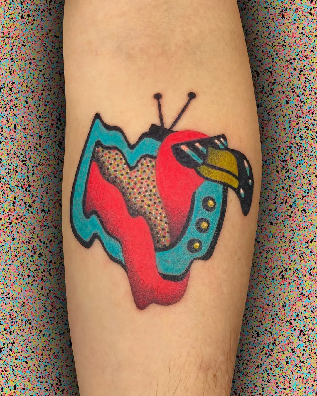 Vivid Flamingo Tattoo with Unique Style