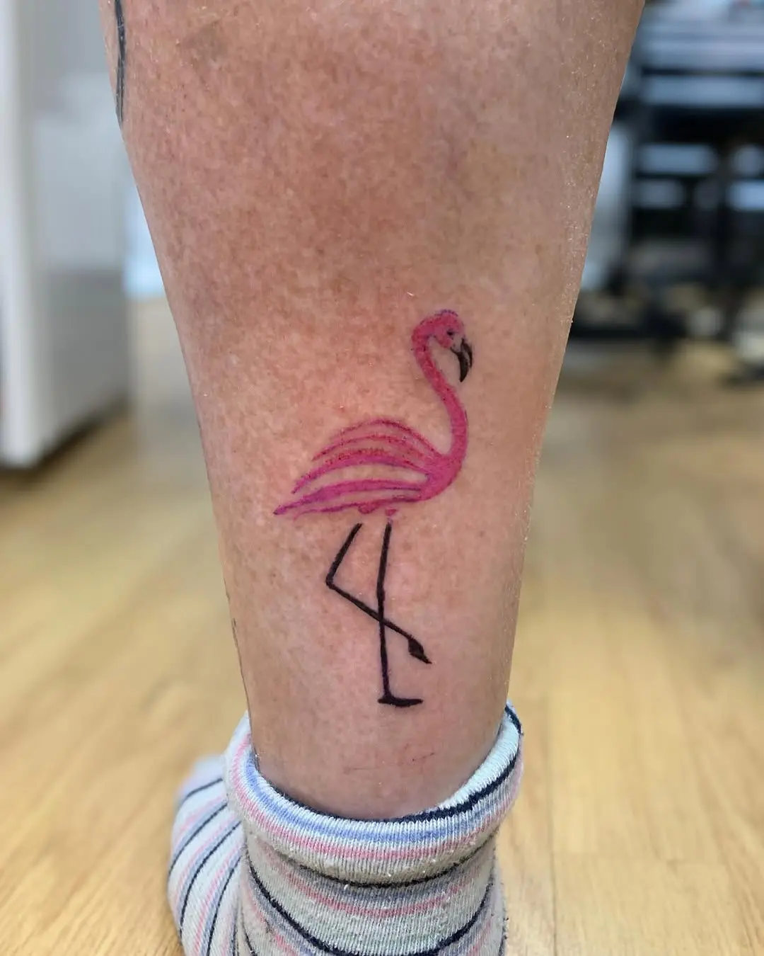 Charming Flamingo Tattoo for a Fun Vibe