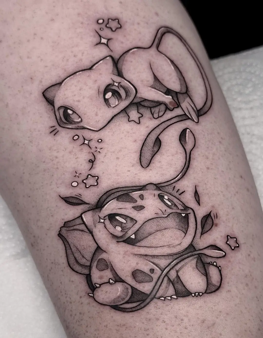 Adorable Pokémon-inspired geek tattoos on skin