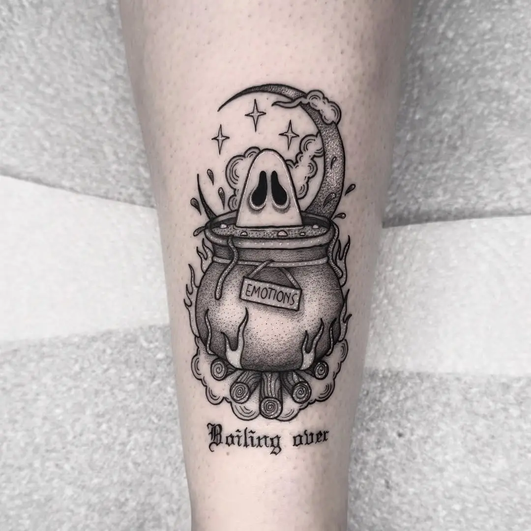 A spooky cauldron filled with emotions