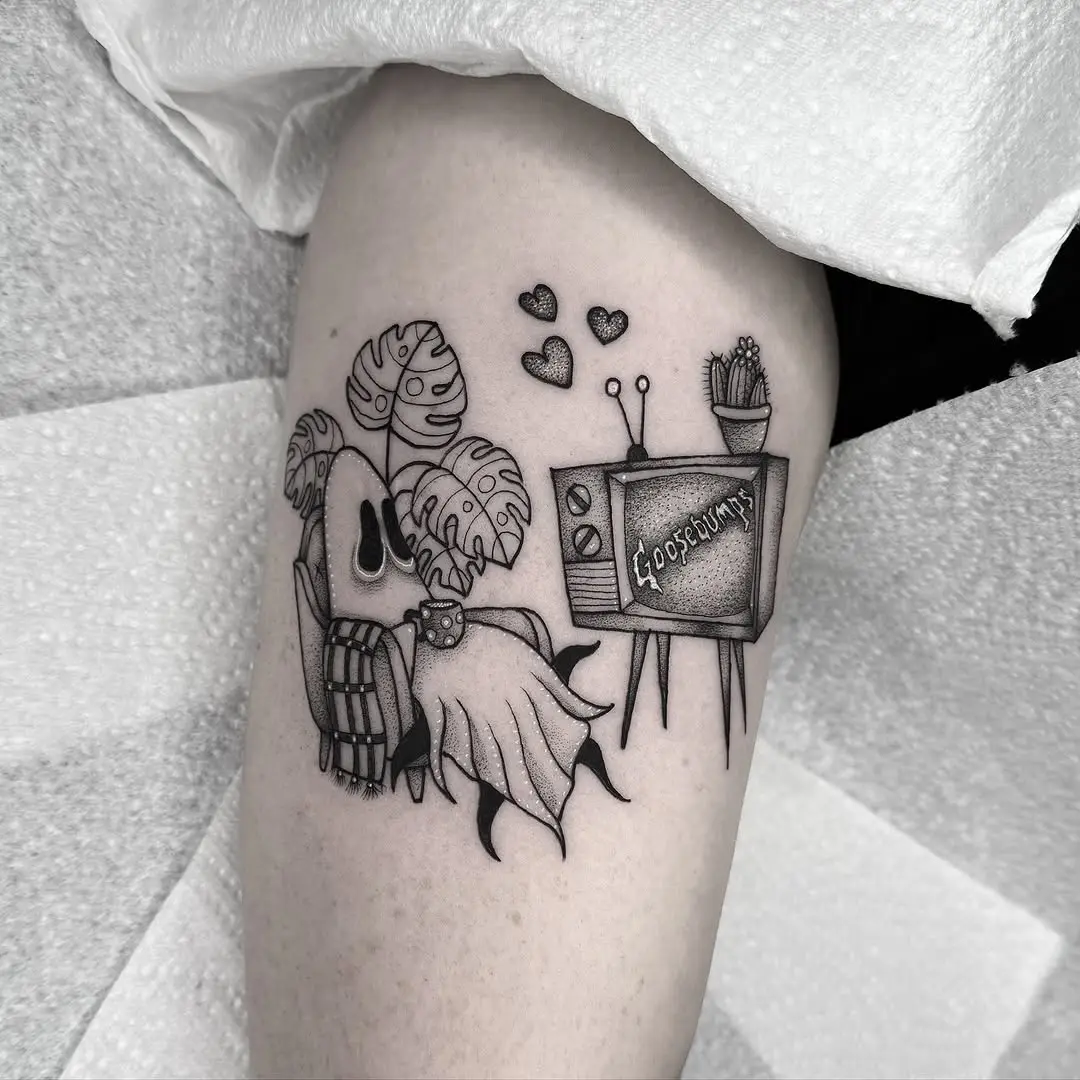 Charming ghost in a cozy living space