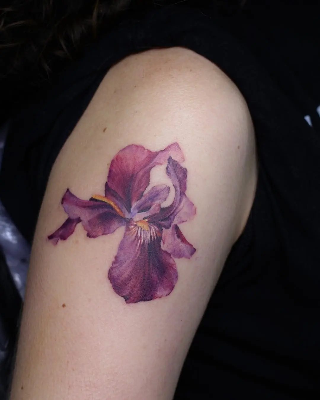 Stunning Iris Tattoo Capturing Nature's Beauty