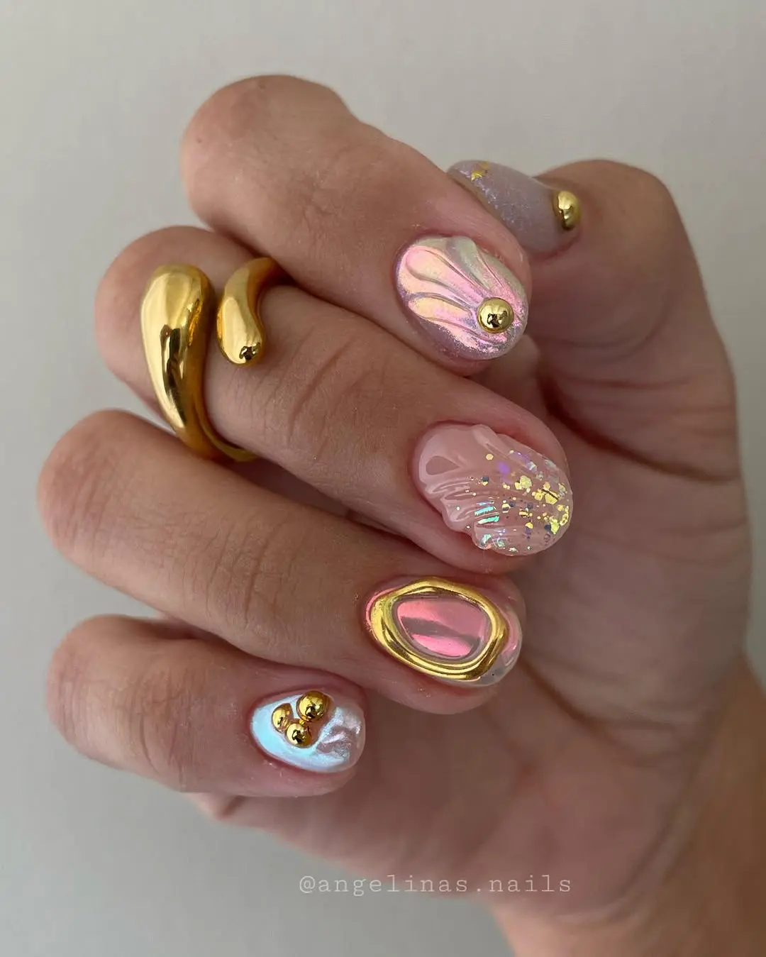 Whimsical Japanese Nail Art in Pastel Colors