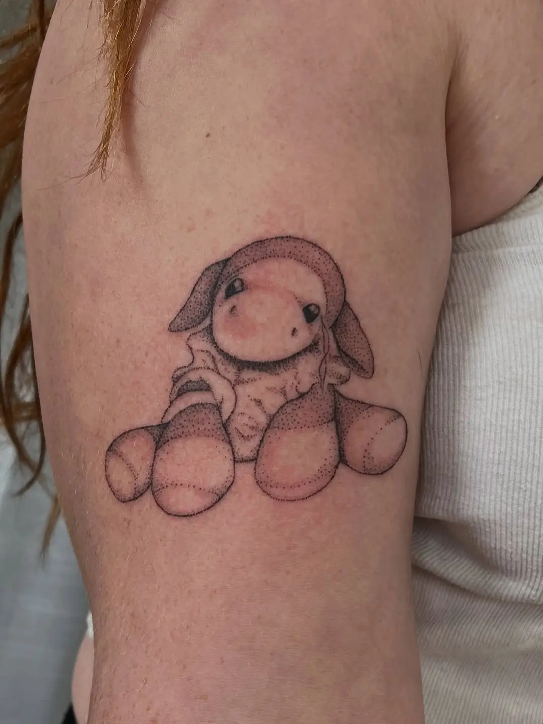 Charming vintage lamb tattoo with playful vibes